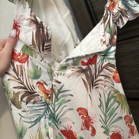 Flower printed mini-dress - Picture 3 of 4